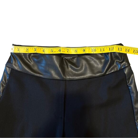 Express Women’s Leggings, black with faux leather trim, size small - Picture 4 of 9